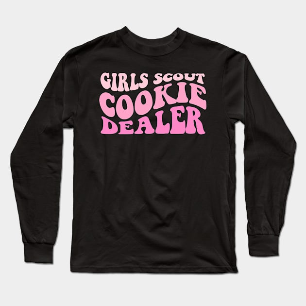 Girls Cookie Dealer Scout groovy Cookie scouting lover Women Long Sleeve T-Shirt by Emouran